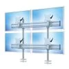 Null MonLines Flat 2+2 Monitor Tischhalterung Einbau MA Bis 24Zoll WS, Grau