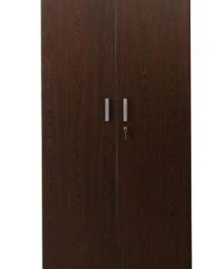 PROREGAL Aktenschrank Beetle | HxBxT 195x92x42 Cm | Silber-Wenge