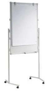 Maul Moderationstafel, HxB 1950x1200mm, Tafel HxB 1200x750mm, Pinnbar, Magnethaftend, Tafel Textil/Whiteboard, Blau/weiß, Blockalter