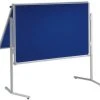 Maul Moderationstafel, HxB 1950x1200mm, Tafel HxB 1500x1200mm, Pinnbar, Tafel Textil, Blau, Klappbar, M. Zubehörset