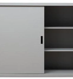 PROREGAL Schiebetürenschrank Ant | 3 Ordernhöhen | HxBxT 109x160x45 Cm | Grau -Yongsheng-Geschäft 9139872f 3b05 4297 84a2 b2383ca59d8e