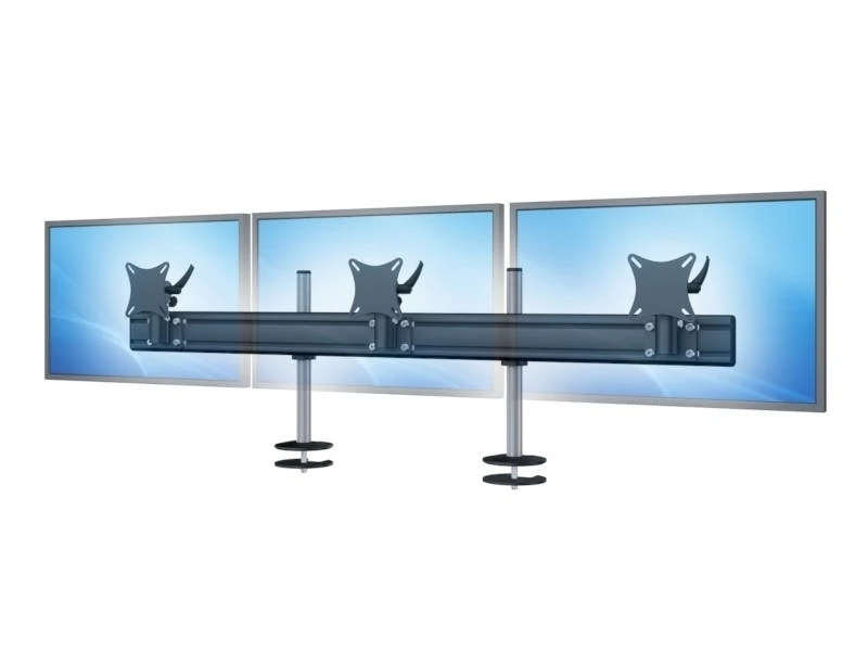 Null MonLines Flat 3-fach Monitor Tischhalterung Einbau MA Bis 24Zoll WS, Grau 3 Null MonLines Flat 3-fach Monitor Tischhalterung Einbau MA Bis 24Zoll WS, Grau – Bild 3