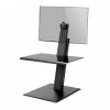 Null Humanscale QuickStand Eco Single Steh-Sitz Arbeitsplatz, Schwarz