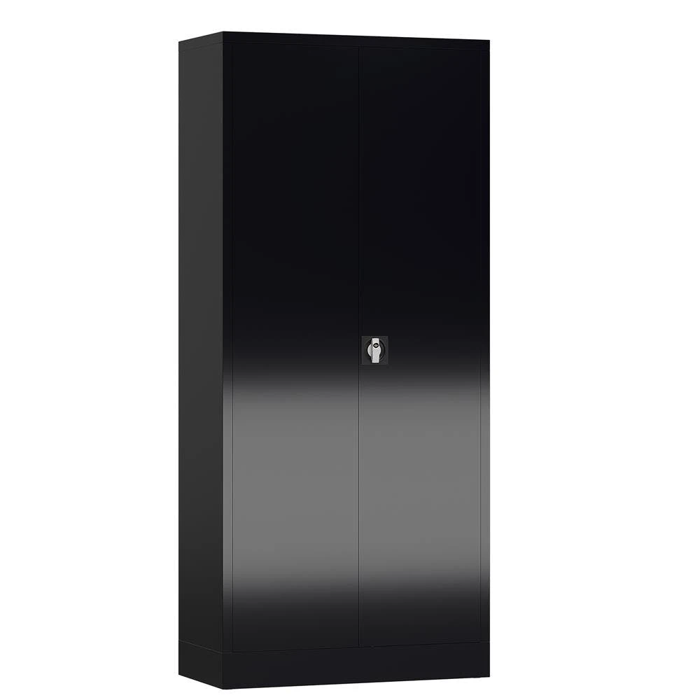 Lullmann Aktenschrank Metallschrank Abschließbar Mehrzweckschrank 4 Fachböden 1950x925x422mm Tiefschwarz 530349 3 Lullmann Aktenschrank Metallschrank Abschließbar Mehrzweckschrank 4 Fachböden 1950x925x422mm Tiefschwarz 530349 – Bild 3