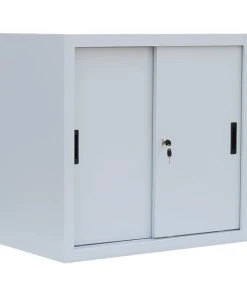 Lullmann Schiebetürenschrank Sideboard Aus Stahl Lichtgrau 750 X 800 X 450 Mm (H X B X T) 550080