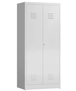 Lullmann Spind Kleider-Wäsche-Schrank Kleiderspind 2-türig 180x50x50cm Lichtgrau/enzianblau 510701 -Yongsheng-Geschäft a7e239b4 42e3 45e5 9662 29f5d8d4d4ce