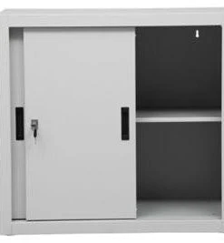 PROREGAL Schiebetürenschrank Ant | 2 Ordernhöhen | HxBxT 75x80x45 Cm | Grau -Yongsheng-Geschäft afd18d41 4b8e 4630 81ba 253a0b5bd19e