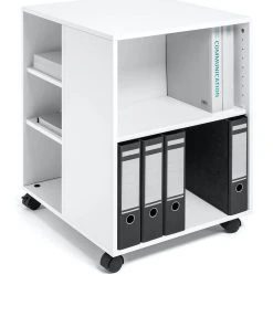 Durable Multifunktions-Wagen 74/59, 3-seitig Offen Mit 6 Regalböden (528 X 748 X 592 Mm), Weiß, 311302