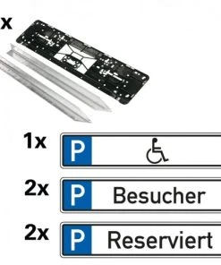 Null Vorteilsset Parkplatzreservierung, 5 Reservierungsschilder Und Befestigungssets