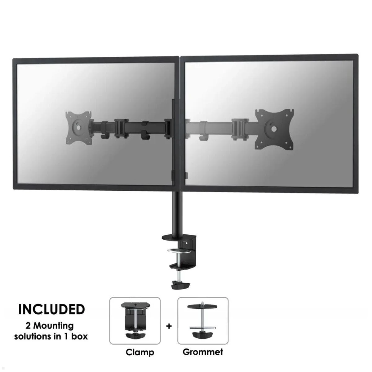 Null Neomounts Select NM-D135D Dual-Monitor Tischhalter Schwenkbar 10-27Zoll, Silber 3 Null Neomounts Select NM-D135D Dual-Monitor Tischhalter Schwenkbar 10-27Zoll, Silber – Bild 3