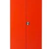 PROREGAL Stahlschrank Bee | HxBxT 195x92x42 Cm | Schwarz-Rot