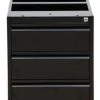 PROREGAL Unterbaucontainer Sparrow| 3 Schuladen| HxBxT 535x460x790 Cm | Schwarz