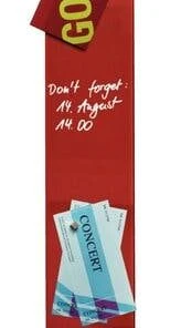 Sigel Glas-Magnetboard Artverum, Rot, Inkl. 1 Extra Starker Magnet Und