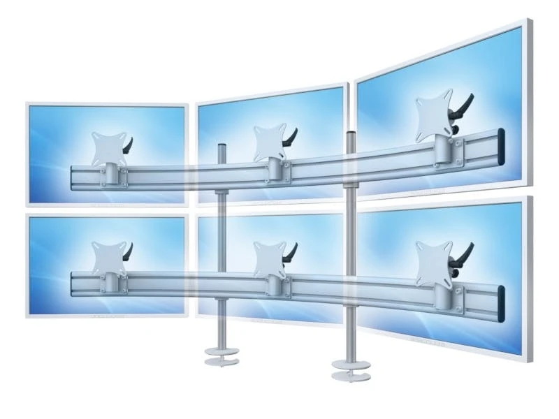 Null MonLines Flat 3-fach Monitor Tischhalterung Einbau MA Bis 24Zoll WS, Grau 7 Null MonLines Flat 3-fach Monitor Tischhalterung Einbau MA Bis 24Zoll WS, Grau – Bild 7