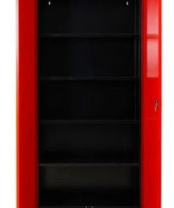 PROREGAL Stahlschrank Bee | HxBxT 195x92x42 Cm | Schwarz-Rot -Yongsheng-Geschäft d9ce410b 37f7 4b54 81f1 197ca3bec231