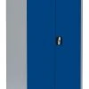 Lullmann Stahl Aktenschrank Metallschrank Abschließbar Büroschrank Lichtgrau/Blau 1200 X 800 X 383 Mm 530291