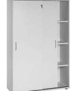 Null Möbelpartner Schiebetürenschrank Lion | Small | HxBxT 76x100x40 Cm |Lichtgrau Von PROREGAL -Yongsheng-Geschäft dc32d451 6424 476e a687 f81d7bdc4455 6