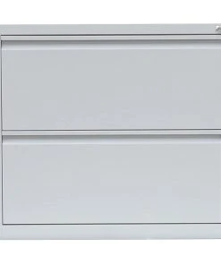 Lullmann Hängeregistraturschrank Für DIN A4 Hängemappen 70x76x62cm (HxBxT) Mit 2 Schüben Doppelbahnig Lichtgrau 561220 -Yongsheng-Geschäft dcb27be9 584c 46a6 b32d 749131045ddc