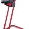 Null ESD-Stehhilfe, Sitz PU Schwarz, Sitz H 600-850mm, Gestell Rot