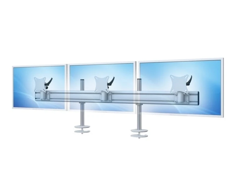 Null MonLines Flat 3-fach Monitor Tischhalterung Einbau MA Bis 24Zoll WS, Grau 1 Null MonLines Flat 3-fach Monitor Tischhalterung Einbau MA Bis 24Zoll WS, Grau
