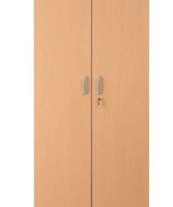 PROREGAL Aktenschrank Beetle | HxBxT 195x92x42 Cm | Silber-Buche