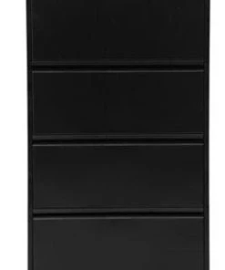 PROREGAL Hängeregistraturschrank Mare| HxBxT 132x76x62 Cm | Schwarz