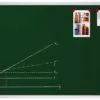 Franken Kreidetafel, HxB 900x1800mm, Magnethaftend, Tafel Dunkelgrün, Ablageleiste, Rahmen Alu, Silber
