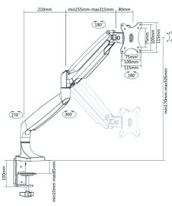 VALUE LCD-Arm, Tischmontage, Gasfeder, 5 Gelenke -Yongsheng-Geschäft eb701e2b 17b2 4817 b7d4 b36bb102b04d