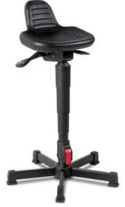 Null Klappbare Stehhilfe, Sitz PU-Schaum Schwarz, Sitz H 590-780mm, Gestell Schwarz