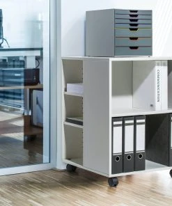 Durable Multifunktions-Wagen 74/59, 3-seitig Offen Mit 6 Regalböden (528 X 748 X 592 Mm), Weiß, 311302 -Yongsheng-Geschäft ede27bef b10f 403b bde9 59a389cca020 1