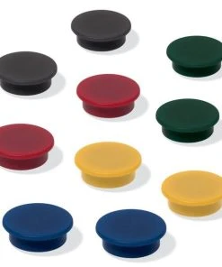 Sigel Haftmagnete Ø: 25mm, Sortiert, Haftkraft: Ca. 4 Blatt (A4, 80g/qm), Packung à 10 Stück