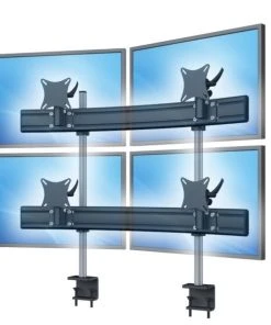 Null MonLines Para 2+2 Monitor Tischklemme WS Bis 24 Zoll, Schwarz