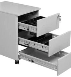 PROREGAL Rollcontainer Panther | 3 Schubladen| HxBxT 61x40x60 Cm | Grau -Yongsheng-Geschäft f74e6938 7257 431d 9750 3cb6fe2057a2