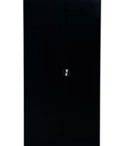 PROREGAL Stahlschrank Bee | HxBxT 195x92x42 Cm | Grau-Schwarz