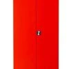 PROREGAL Garderobenspind Seal | HxBxT 195x92x42 Cm | Grau-Rot