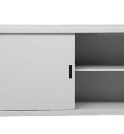 PROREGAL Schiebetürenschrank Ant | 2 Ordernhöhen | HxBxT 75x160x45 Cm | Grau -Yongsheng-Geschäft fe19b5cb 604b 4ec0 a37d c4b406e9aeb5